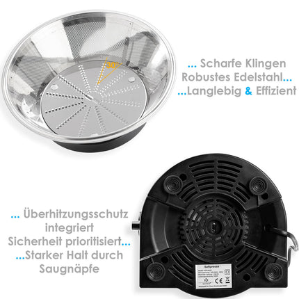 KESSER® Entsafter Saftpresse Edelstahl 1100W 85Mm Presse Obstpresse Saft Juicer