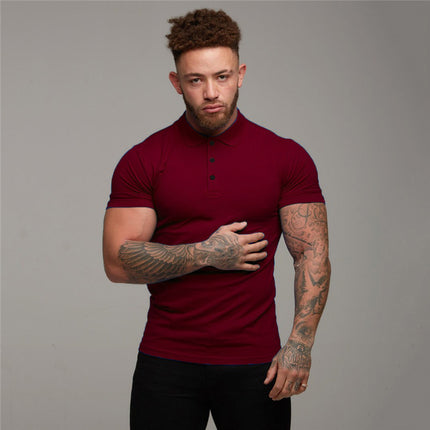 Sport-Poloshirt Sommer Kurzarm-Oberteile Herren Kurzarm-Poloshirt Einfarbig Herren T-Shirt Sommer Lässige Bequeme Herrenbekleidung