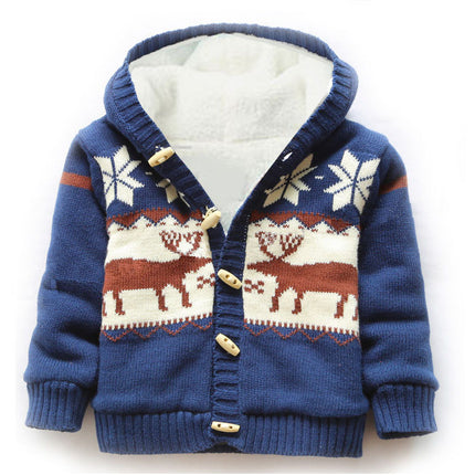 Kapuzen-Plus-Samt pullover