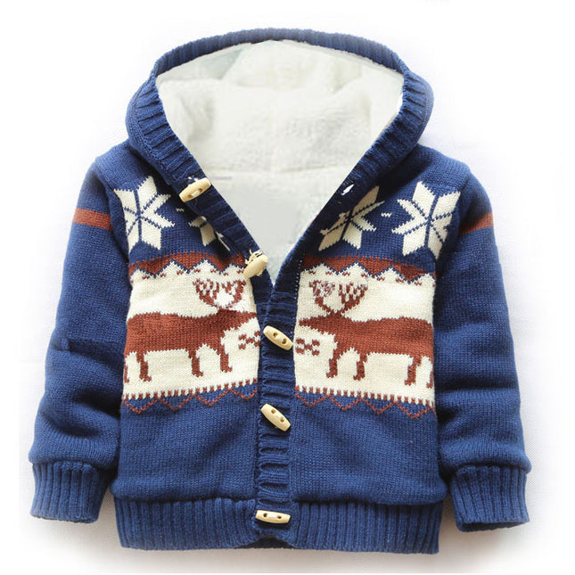Kapuzen-Plus-Samt pullover