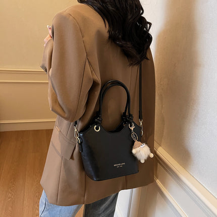 Süßer Reißverschluss PU Quadratische Damen Schulter Umhängetasche Volltonfarbe Beliebte Pendlermode Kleine Quadratische Taschen