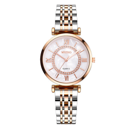Damenuhr Quadratisch Edelstahl Armbanduhr Damen Einfache Wasserdicht Analog Eckig Quarzuhr, Elegant Geschenke für Frauen