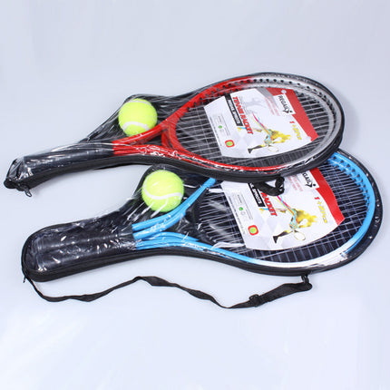 2er-Set Tennisschläger für Teenager mit Hüllen und Tennisbällen, ideal für Anfänger.