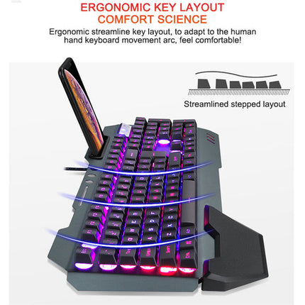 Kabelgebundene mechanische Gaming-Tastatur LED RGB Design