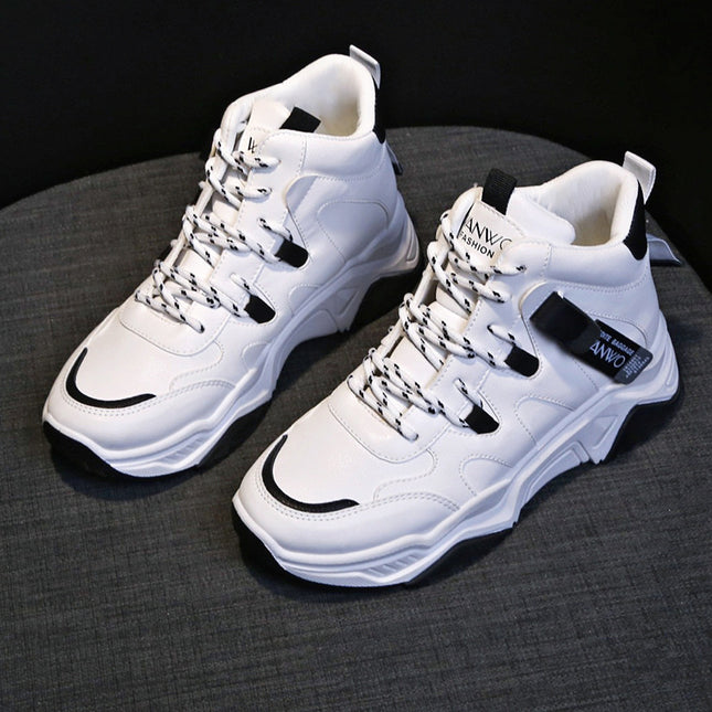 Weiß Laufschuhe Frauen Chunky Sport Schuhe Frau Frühling Sommer Plattform