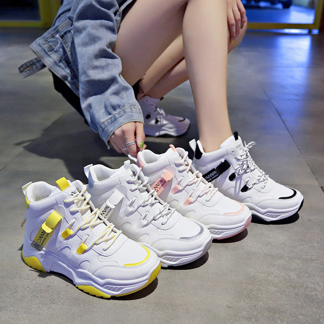 Weiß Laufschuhe Frauen Chunky Sport Schuhe Frau Frühling Sommer Plattform