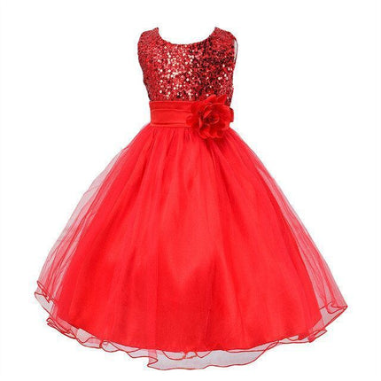 Baby Paillettenkleid Blumenmädchen Hochzeit Prinzessinnenkleid