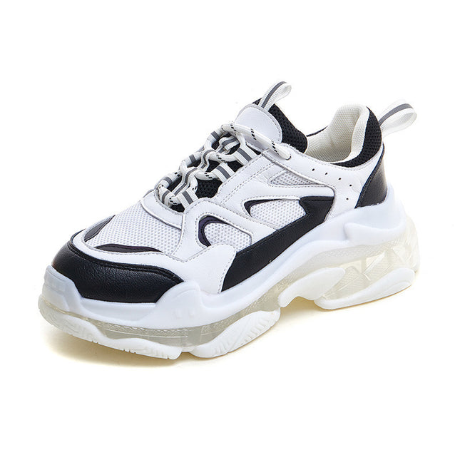 Plattform Weiß Casual Trainer Damen Herbst Dicke Sohle Vulkanisierte Schuhe Frau