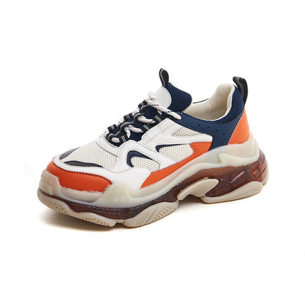 Plattform Weiß Casual Trainer Damen Herbst Dicke Sohle Vulkanisierte Schuhe Frau