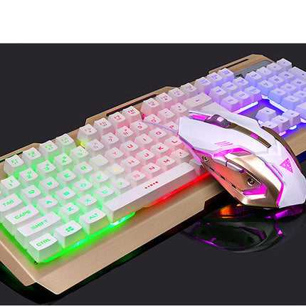 Kabelgebundene Gaming-Tastatur mit USB-Anschluss und Hintergrundbeleuchtung.