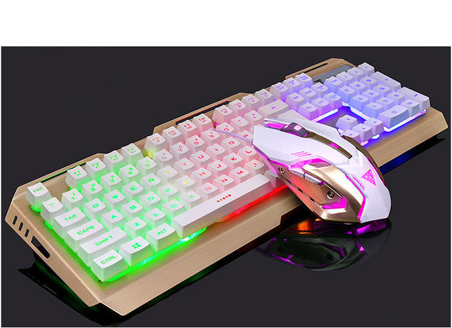 Kabelgebundene Gaming-Tastatur mit USB-Anschluss und Hintergrundbeleuchtung.
