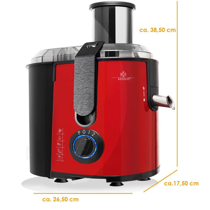 KESSER® Entsafter Saftpresse Edelstahl 1100W 85Mm Presse Obstpresse Saft Juicer