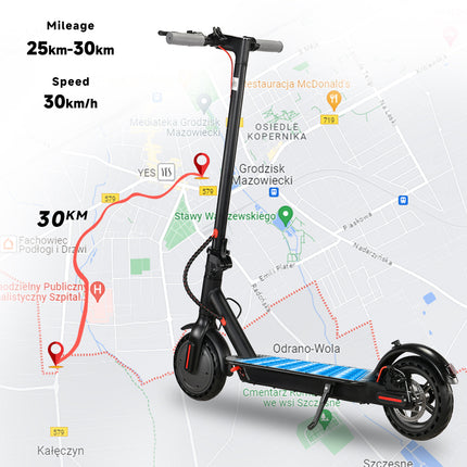 ES-PRO 8,5 Zoll Elektroroller mit App-Funktion, mit Handyhalterung und Diebstahlschutz, faltbarer E Scooter, 25-30 km Reichweite, Li-Ionen-Akku, maximale Tragkraft 120 kg