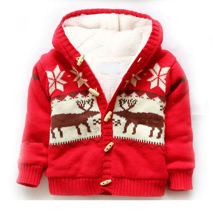 Kapuzen-Plus-Samt pullover