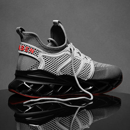 Herren Freizeitsportschuhe mit Schnürung und mittlerem Absatz in Schwarz.