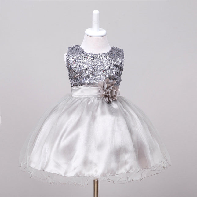Baby Paillettenkleid Blumenmädchen Hochzeit Prinzessinnenkleid