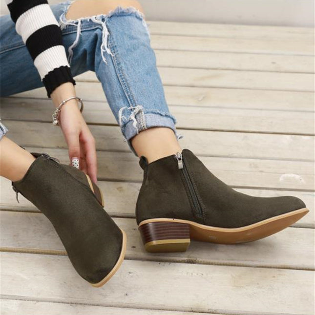 Frühling Herbst Neue Frau Stiefel Low Heels