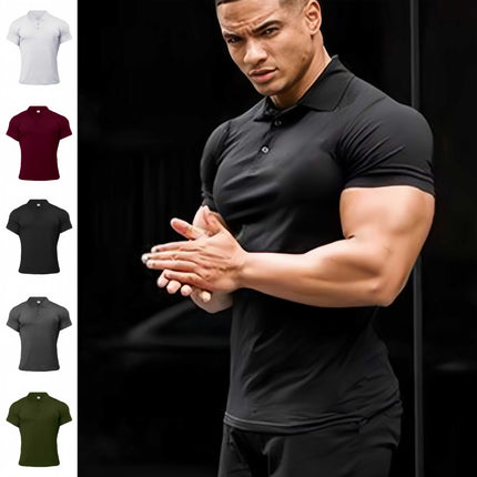 Sport-Poloshirt Sommer Kurzarm-Oberteile Herren Kurzarm-Poloshirt Einfarbig Herren T-Shirt Sommer Lässige Bequeme Herrenbekleidung
