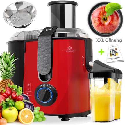 KESSER® Entsafter Saftpresse Edelstahl 1100W 85Mm Presse Obstpresse Saft Juicer