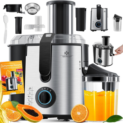 KESSER® Entsafter Saftpresse Edelstahl 1100W 85Mm Presse Obstpresse Saft Juicer
