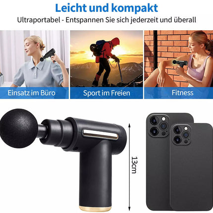 Massage Gun Mini, Muscle Massager Portable 35DB Ultra Quiet 6 Modes