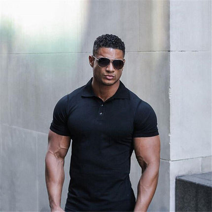 Sport-Poloshirt Sommer Kurzarm-Oberteile Herren Kurzarm-Poloshirt Einfarbig Herren T-Shirt Sommer Lässige Bequeme Herrenbekleidung