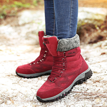 Frauen Stiefeletten Winter Schuhe Frau Schnee Stiefel Mutter Warme Schuhe Lace