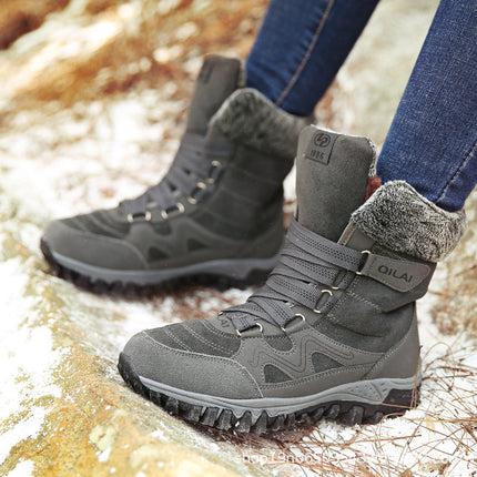 Frauen Stiefeletten Winter Schuhe Frau Schnee Stiefel Mutter Warme Schuhe Lace