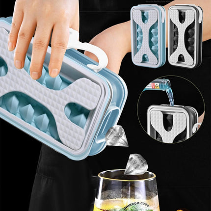 Runde Eiswürfelform, 25-LochEiswürfelbehälter-Eisballform aus Silikon mit Deckel, runde Eisform, DIY-hausgemachte Eiswürfel for