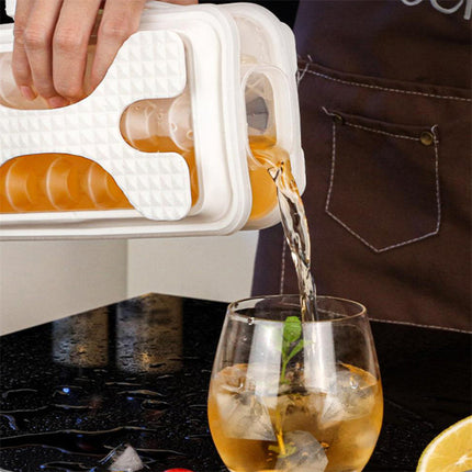 Eiswürfelform Silikon Rund Eiskugelform Runde mit DeckelEiswürfelbehälter
