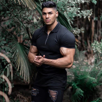 Sport-Poloshirt Sommer Kurzarm-Oberteile Herren Kurzarm-Poloshirt Einfarbig Herren T-Shirt Sommer Lässige Bequeme Herrenbekleidung