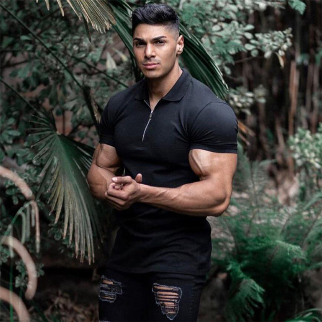 Sport-Poloshirt Sommer Kurzarm-Oberteile Herren Kurzarm-Poloshirt Einfarbig Herren T-Shirt Sommer Lässige Bequeme Herrenbekleidung