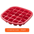 24 Grid Ice Plate Rose Red