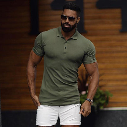Sport-Poloshirt Sommer Kurzarm-Oberteile Herren Kurzarm-Poloshirt Einfarbig Herren T-Shirt Sommer Lässige Bequeme Herrenbekleidung