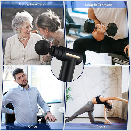 Massage Gun Mini, Muscle Massager Portable 35DB Ultra Quiet 6 Modes